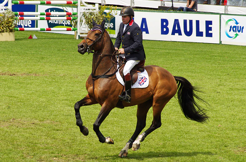 Nick Skelton riding the bay stallion Big Star on course at CSIO La Baule in 2013.